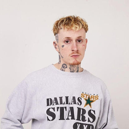 Champion Dallas Stars Reverse Weave Grey Vintage 90s Sweatshirt Uk Men's L