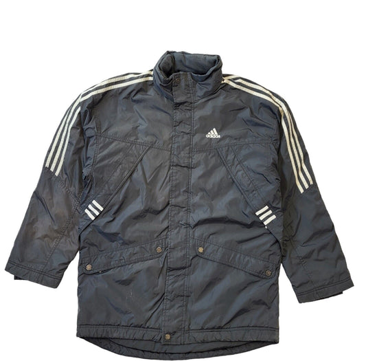 Adidas Y2K Dark Grey Over-Sized Zip Fasten Sports Jacket Men's Size Small
