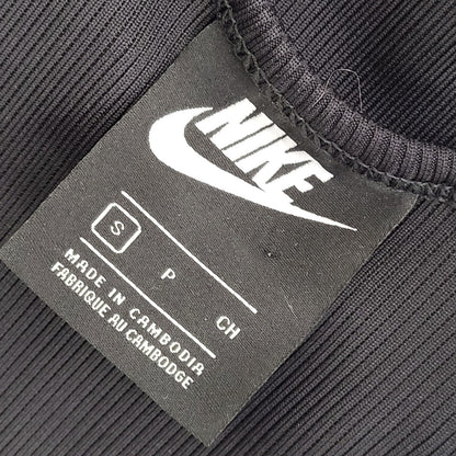 Nike Black Vintage Y2K Cropped Strap Vest Top Womens UK Size S