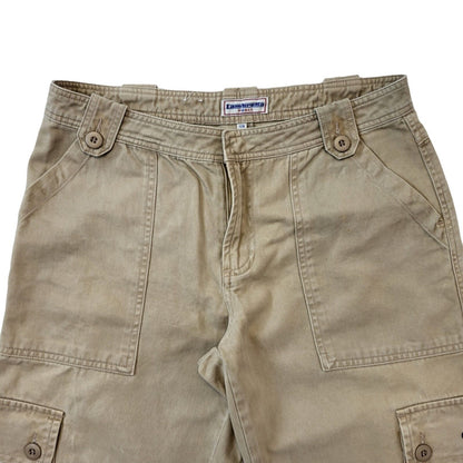 Lambretta Y2K Vintage Beige Cargo Trousers Women's Size 12 W30 L32