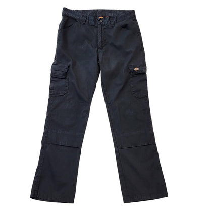 Dickies Black Workwear Straight Leg Cargo Trousers Men's Size XL W36 L32