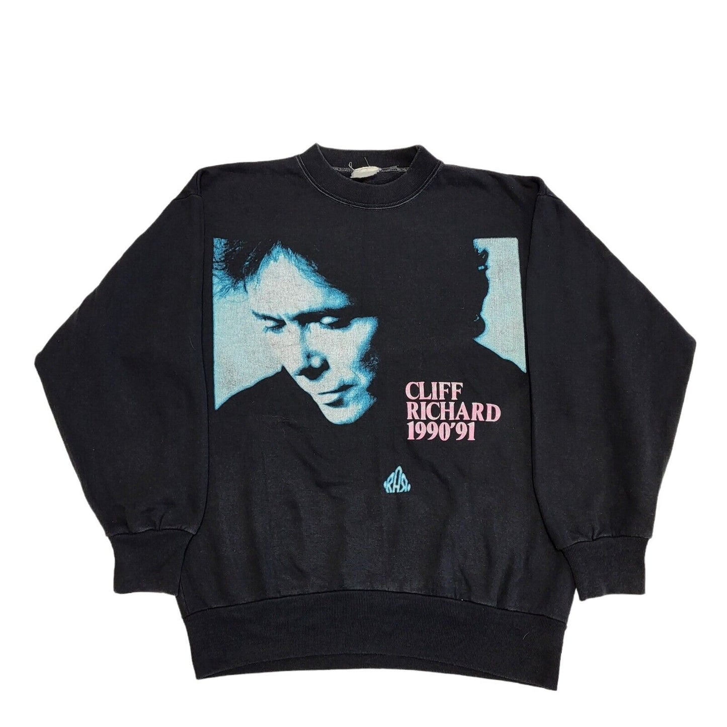 Cliff Richard 1990-91 UK Tour 90s Vintage Black Sweatshirt Women's Size L