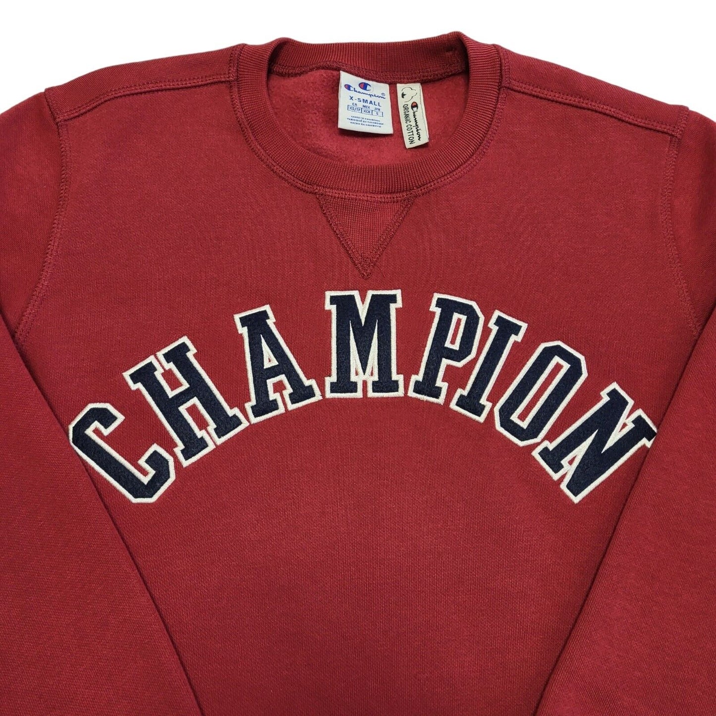 Champion Red Round Neck Sweatshirt Women's Size XS