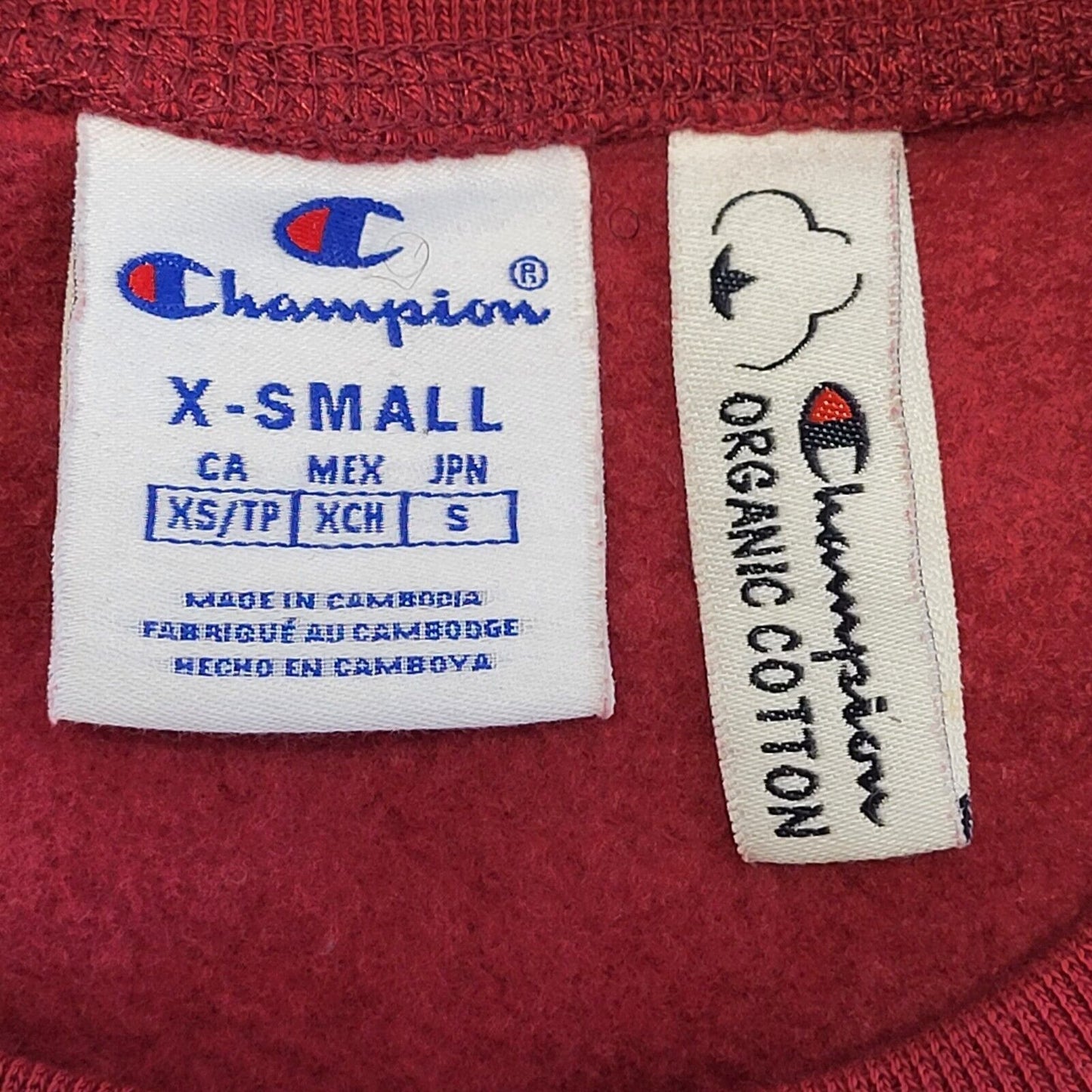 Champion Red Round Neck Sweatshirt Women's Size XS