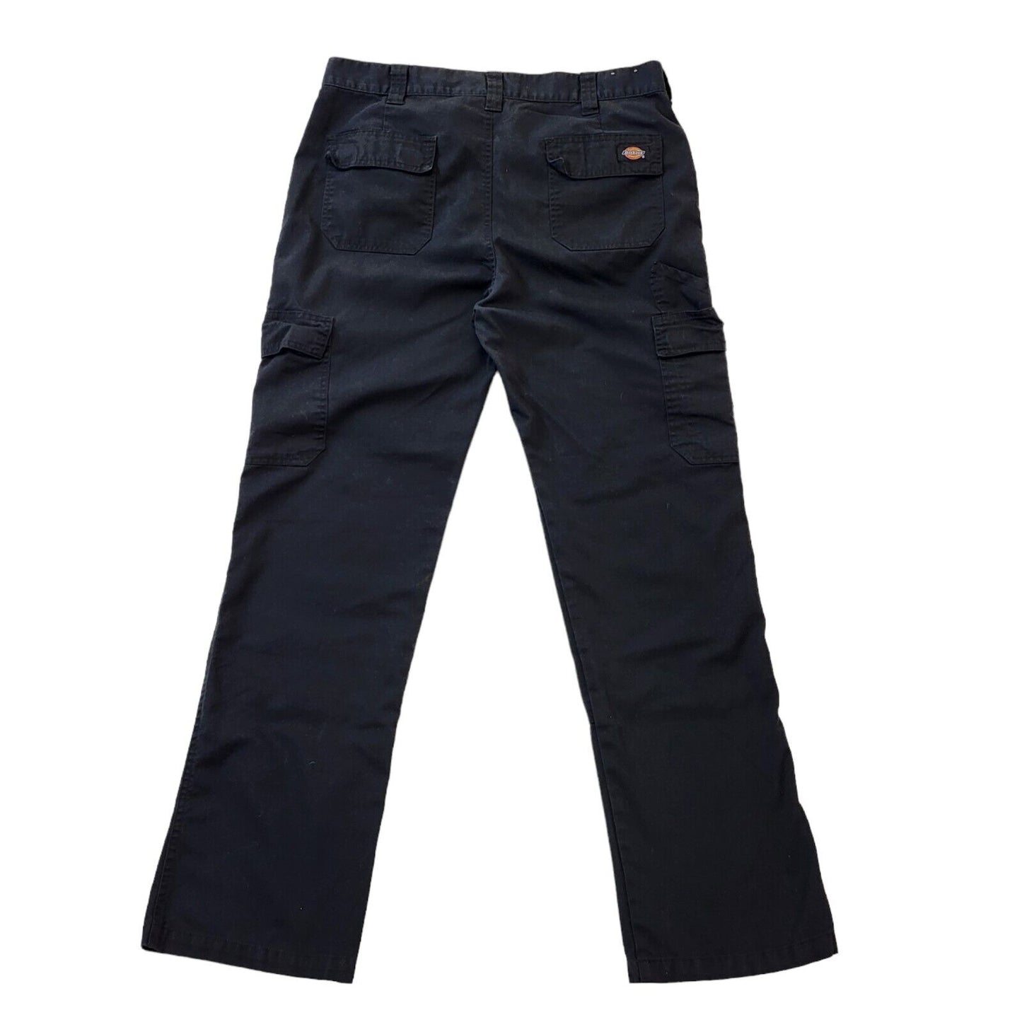 Dickies Black Workwear Straight Leg Cargo Trousers Men's Size XL W36 L32